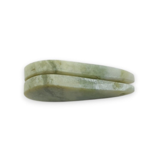 Serpentinite pair of cabochons with hole 29x13 mm no P891