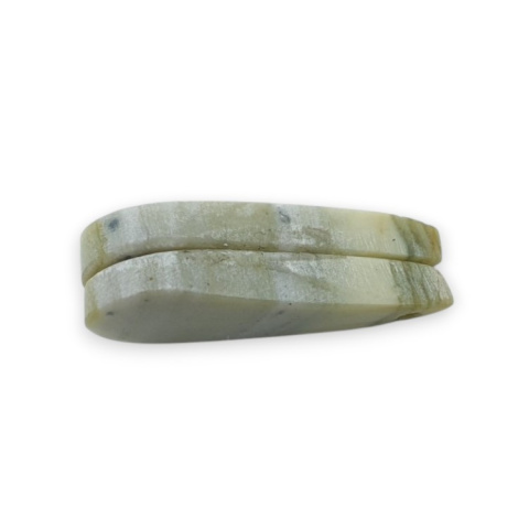 Serpentinite pair of cabochons with hole 29x14 mm no. P899 Serpentinite pair of cabochons with hole 29x14 mm no. P899
