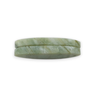 Serpentinite pair of cabochons with hole 30x12 mm no P885