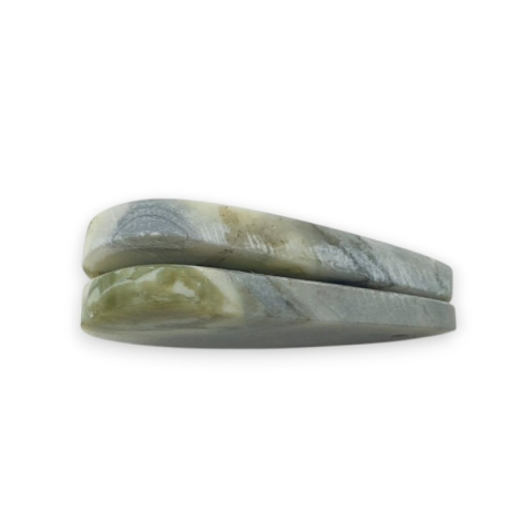 Serpentinite pair of cabochons with hole 30x15 mm no P879 Serpentinite pair of cabochons with hole 30x15 mm no P879