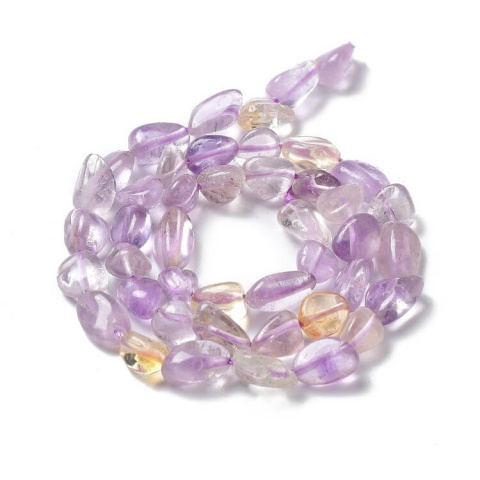 Ametrine smooth nugget 7-14 mm strand Ametrine smooth nugget 7-14 mm strand
