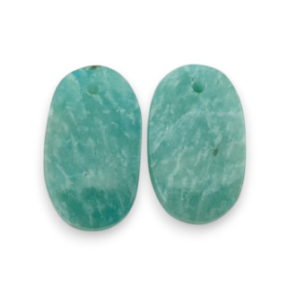 Amazonite pair of cabochons with hole 19x11 mm no. P921