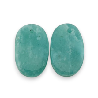 Amazonite pair of cabochons with hole 19x12 mm no. P922