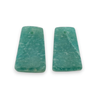 Amazonite pair of cabochons with hole 19x12 mm no. P935