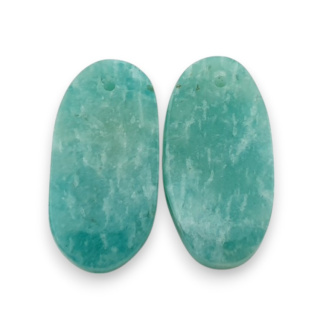 Amazonite pair of cabochons with hole 23x11 mm no. P936