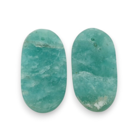 Amazonite pair of cabochons with hole 23x12 mm no P939 Amazonite pair of cabochons with hole 23x12 mm no P939