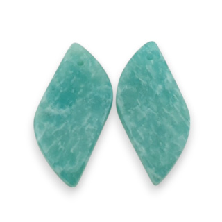 Amazonite pair of cabochons with hole 25x11 mm no. P930