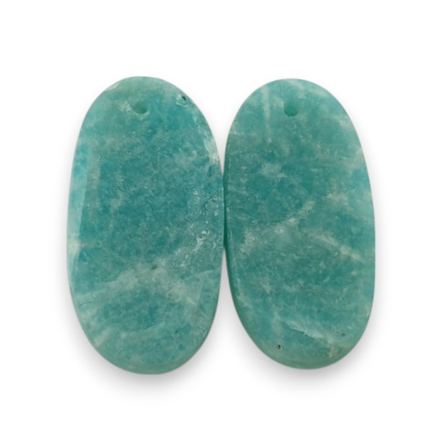 Amazonite pair of cabochons with hole 25x13 mm no. P931 Amazonite pair of cabochons with hole 25x13 mm no. P931