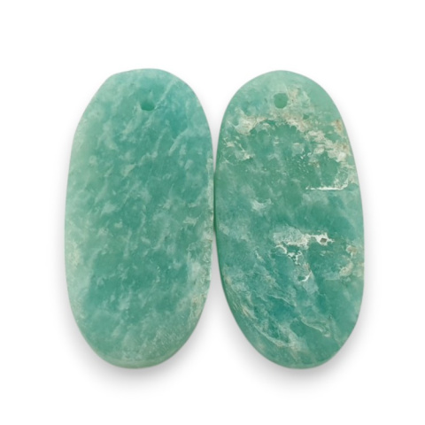 Amazonite pair of cabochons with hole 27x13 mm no P920 Amazonite pair of cabochons with hole 27x13 mm no P920