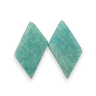 Amazonite pair of 28x12 mm hole cabochons no. P926