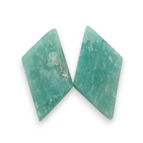 Amazonite pair of 28x12 mm hole cabochons no. P926 Amazonite pair of 28x12 mm hole cabochons no. P926
