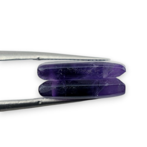 Amethyst pair of cabochons with hole 15x12 mm no. R98 Amethyst pair of cabochons with hole 15x12 mm no. R98