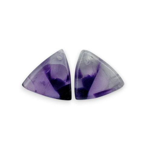 Amethyst pair of cabochons with hole 15x15 mm no. R111 Amethyst pair of cabochons with hole 15x15 mm no. R111