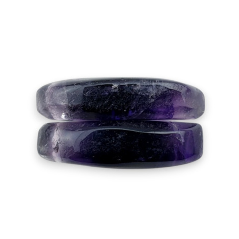 Amethyst pair of cabochons with hole 18x12 mm no. R89 Amethyst pair of cabochons with hole 18x12 mm no. R89