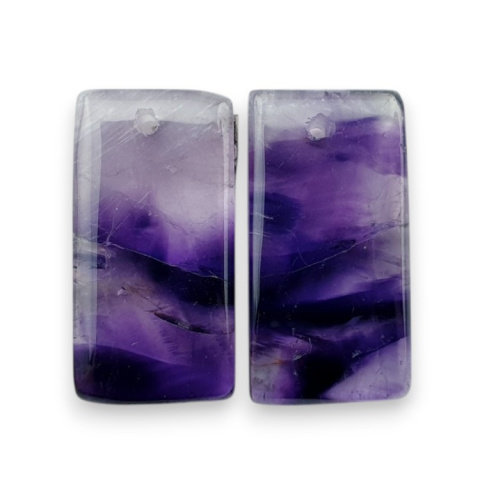 Amethyst pair of cabochons with hole 20x10 mm no. R93 Amethyst pair of cabochons with hole 20x10 mm no. R93