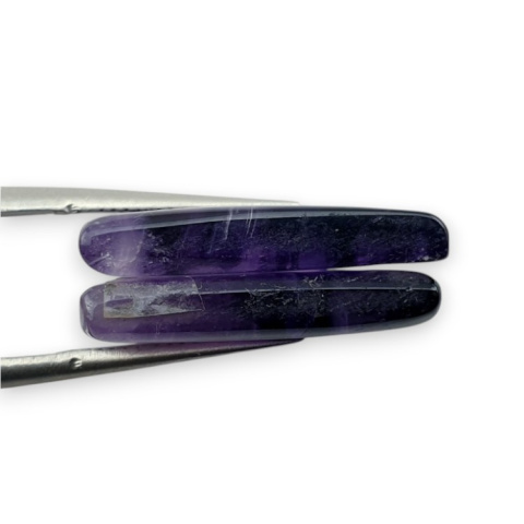 Amethyst pair of cabochons with hole 20x10 mm no. R93 Amethyst pair of cabochons with hole 20x10 mm no. R93