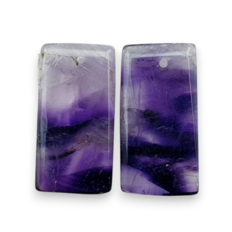 Amethyst pair of cabochons with hole 20x10 mm no. R93 Amethyst pair of cabochons with hole 20x10 mm no. R93