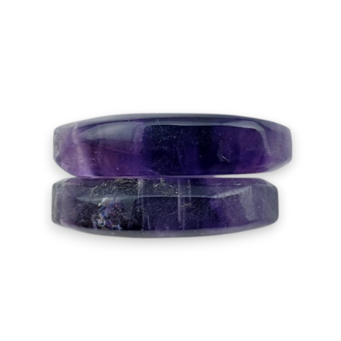 Amethyst pair of cabochons with hole 21x13 mm no. R101 Amethyst pair of cabochons with hole 21x13 mm no. R101