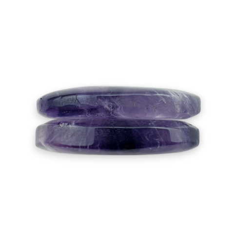 Amethyst pair of cabochons with hole 23x15 mm no. R88 Amethyst pair of cabochons with hole 23x15 mm no. R88
