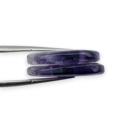 Amethyst pair of cabochons with hole 23x15 mm no. R94 Amethyst pair of cabochons with hole 23x15 mm no. R94