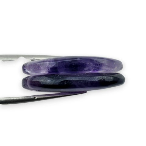 Amethyst pair of cabochons with hole 26x17 mm no R91 Amethyst pair of cabochons with hole 26x17 mm no R91