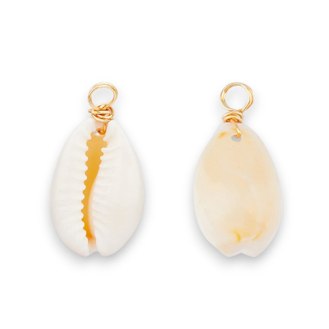 Kauri shell mini pendant 18-22 mm 4 pcs gold color Kauri shell mini pendant 18-22 mm 4 pcs gold color