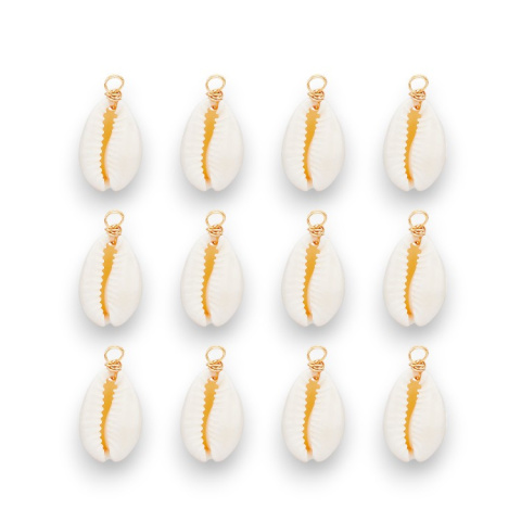 Kauri shell mini pendant 18-22 mm 4 pcs gold color Kauri shell mini pendant 18-22 mm 4 pcs gold color