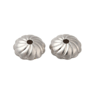 Bead caps stainless steel 7x2 mm 10 pcs
