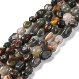 Bloodstone smooth nugget 7-12 mm strand