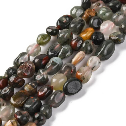 Bloodstone smooth nugget 7-12 mm strand Bloodstone smooth nugget 7-12 mm strand