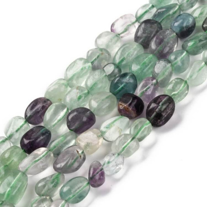 Fluorite smooth nugget 7-12 mm strand