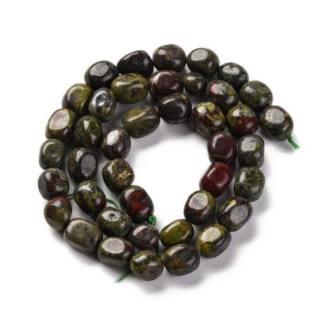 Dragon's Blood Jasper smooth nugget 7-12 mm strand Dragon's Blood Jasper smooth nugget 7-12 mm strand