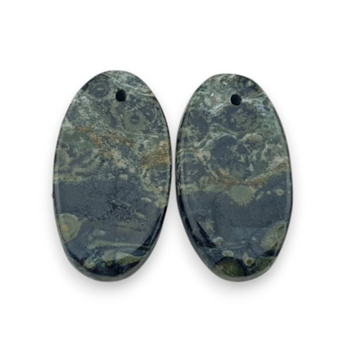 Jasper cambaba pair of cabochons with hole 22x12 mm no. P988 Jasper cambaba pair of cabochons with hole 22x12 mm no. P988