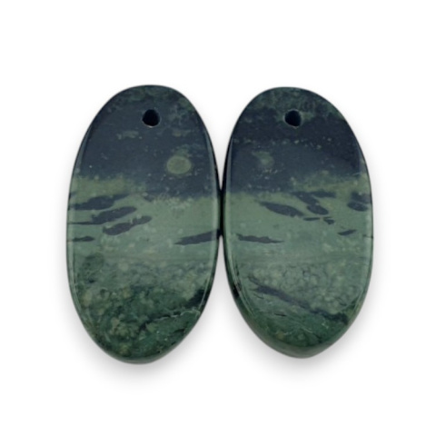 Jasper cambaba pair of cabochons with hole 22x12 mm no R7