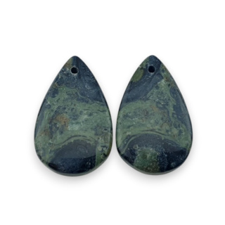Jaspis kambaba para kaboszonów z dziurką 22x14 mm nr P995