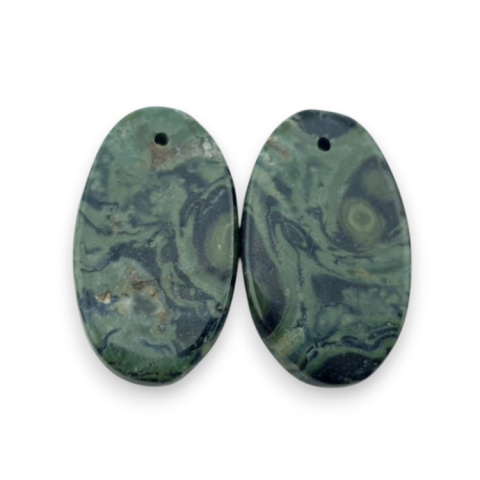 Jaspis kambaba para kaboszonów z dziurką 23x13 mm nr P980 Jaspis kambaba para kaboszonów z dziurką 23x13 mm nr P980