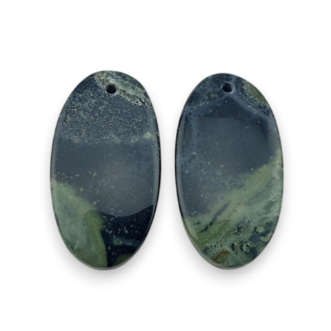 Jaspis kambaba para kaboszonów z dziurką 24x13 mm nr P975 Jaspis kambaba para kaboszonów z dziurką 24x13 mm nr P975