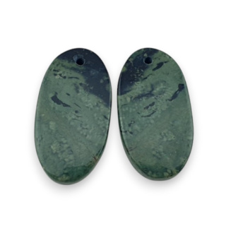 Jasper cambaba pair of cabochons with hole 24x13 mm no P990