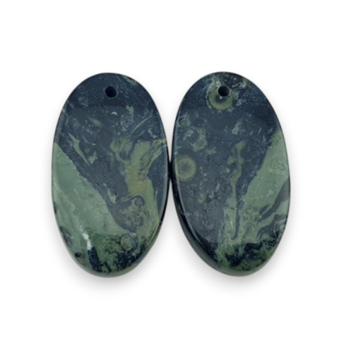 Jaspis kambaba para kaboszonów z dziurką 24x13 mm nr R4 Jaspis kambaba para kaboszonów z dziurką 24x13 mm nr R4