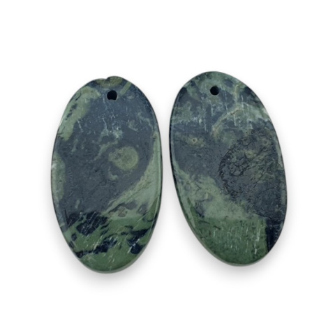 Jaspis kambaba para kaboszonów z dziurką 24x13 mm nr R4 Jaspis kambaba para kaboszonów z dziurką 24x13 mm nr R4