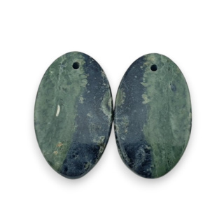 Jasper cambaba pair of cabochons with hole 24x14 mm no P970