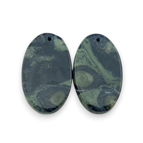Jasper cambaba pair of cabochons with hole 24x14 mm no R9