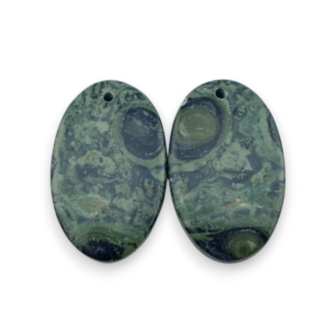 Jasper cambaba pair of cabochons with hole 24x15 mm no R10 Jasper cambaba pair of cabochons with hole 24x15 mm no R10