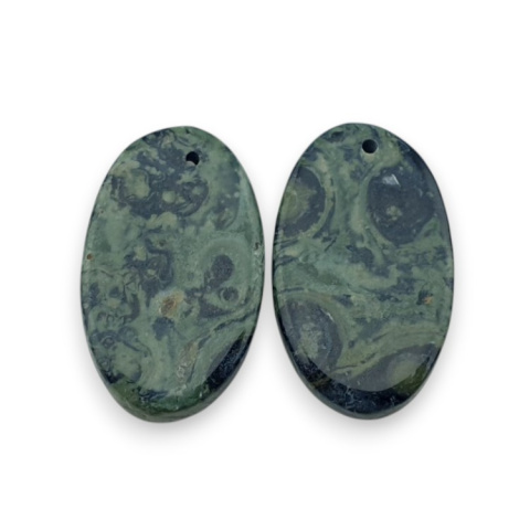 Jasper cambaba pair of cabochons with hole 24x15 mm no R10 Jasper cambaba pair of cabochons with hole 24x15 mm no R10
