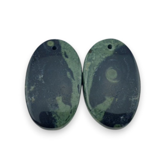 Jasper cambaba pair of cabochons with hole 24x15 mm no R3