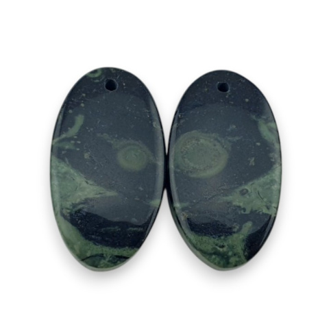 Jasper cambaba pair of cabochons with hole 25x13 mm no R1 Jasper cambaba pair of cabochons with hole 25x13 mm no R1