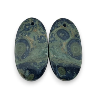 Jasper cambaba pair of cabochons with hole 25x13 mm no R6