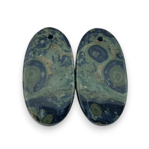 Jasper cambaba pair of cabochons with hole 25x13 mm no. R6 Jasper cambaba pair of cabochons with hole 25x13 mm no. R6