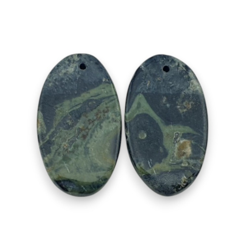 Jasper cambaba pair of cabochons with hole 25x14 mm no. R2 Jasper cambaba pair of cabochons with hole 25x14 mm no. R2