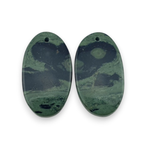 Jasper cambaba pair of cabochons with hole 25x14 mm no. R8 Jasper cambaba pair of cabochons with hole 25x14 mm no. R8